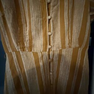 Bundle of 2!!!! Universal Thread Mustard and Cream Striped Button-Front Dress